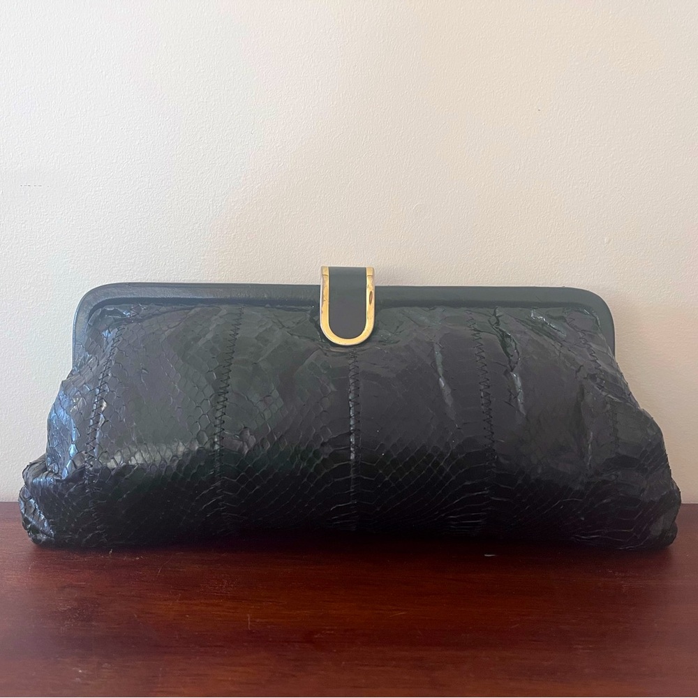 Vintage Jane Shilton snake skin clutch